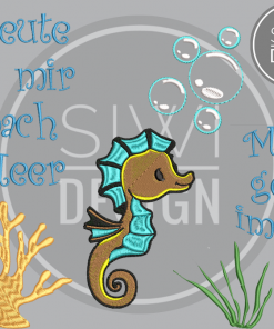 Stickdatei Seepferdchen - großes Set